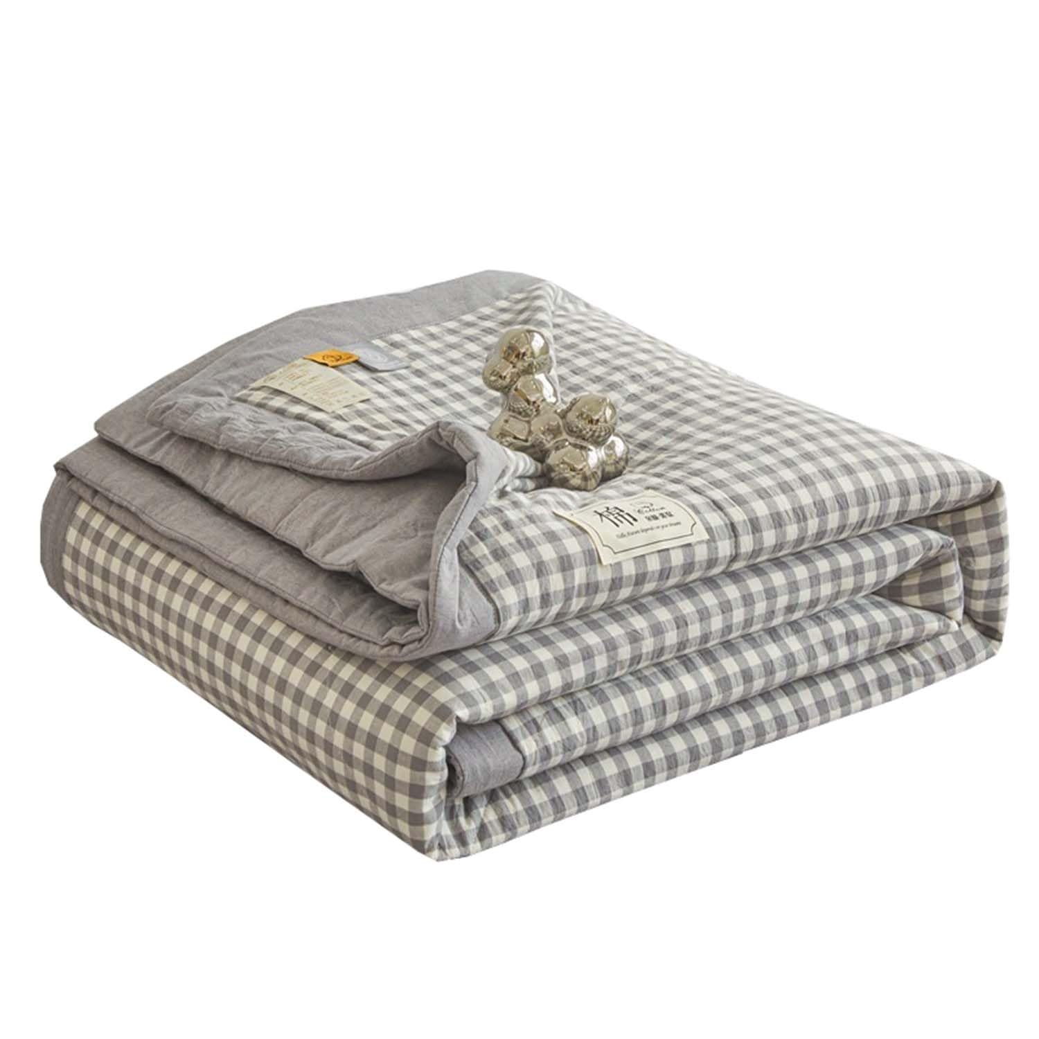 Primaverile Estivo Copriletto Trapuntino Cotone Per Letto Per Singolo/ Matrimoniale/Una Piazza e Mezza Morbida Coperta Leggera Trapunta Estiva Morbido E Confortevole(Color 23,150x200cm/only 1 Quilt)