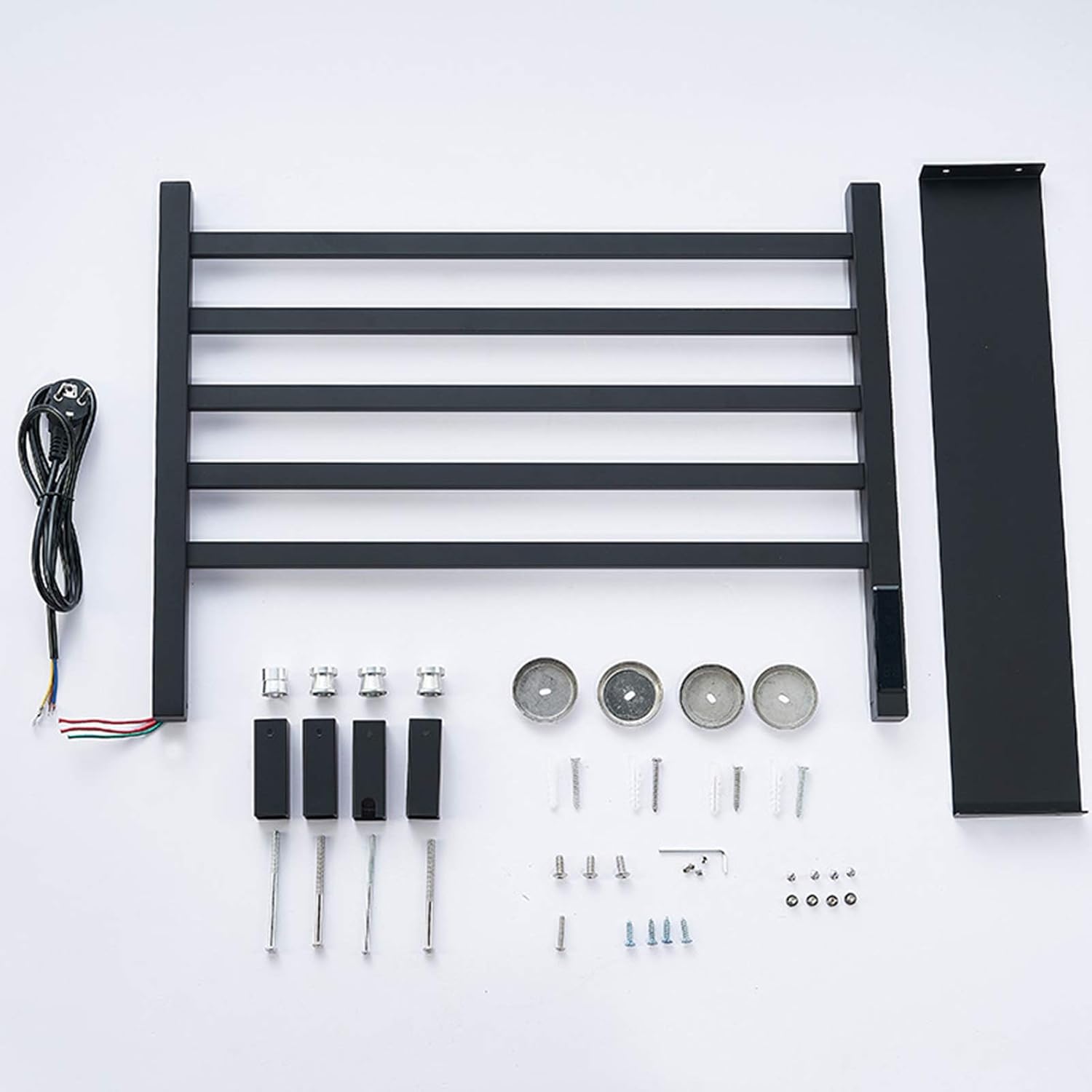 Radiator Towel Warmer with Integrated LED Control Panel, Adjust The Heating Time (1-8 Hours) Stainless Steel Heated Towel Rail (Plug in)