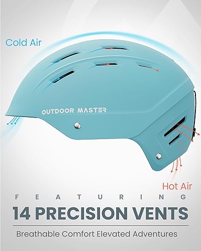 Miniatura 4 de OutdoorMaster Kelvin II - Casco de esquí para deportes de nieve, casco de snowboard para hombres, mujeres y jóvenes