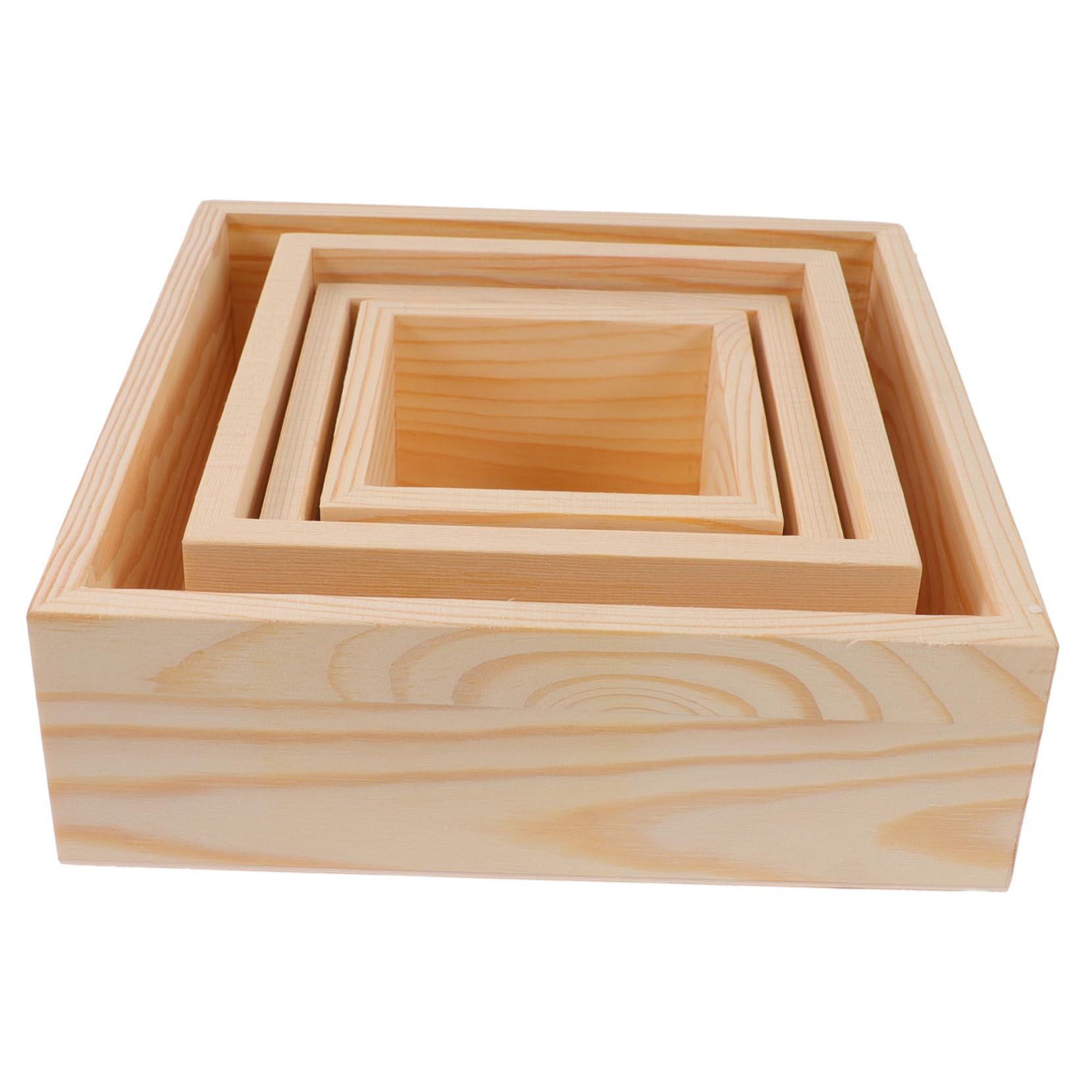Petites boîtes pour loisirs créatifs VALICLUD en bois naturel noble