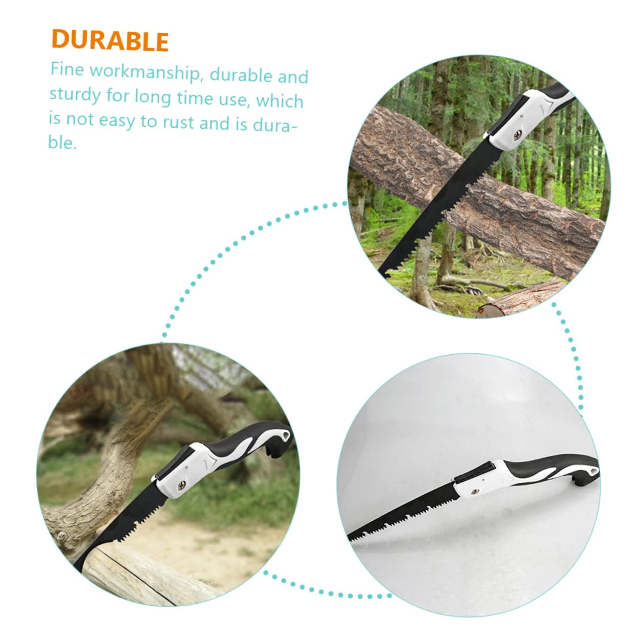 Hemobllo Seghetto Pieghevole per Potatura Utensile da Giardinaggio con Ergonomico per Taglio e per Potatura e Attività Outdoor