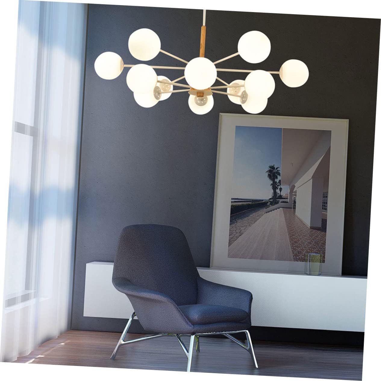 Lurrose Elegant Glass Ceiling Lamp Shade Frosted Design for Home Decor Softens Light for Living Bedroom Kitchen Lighting