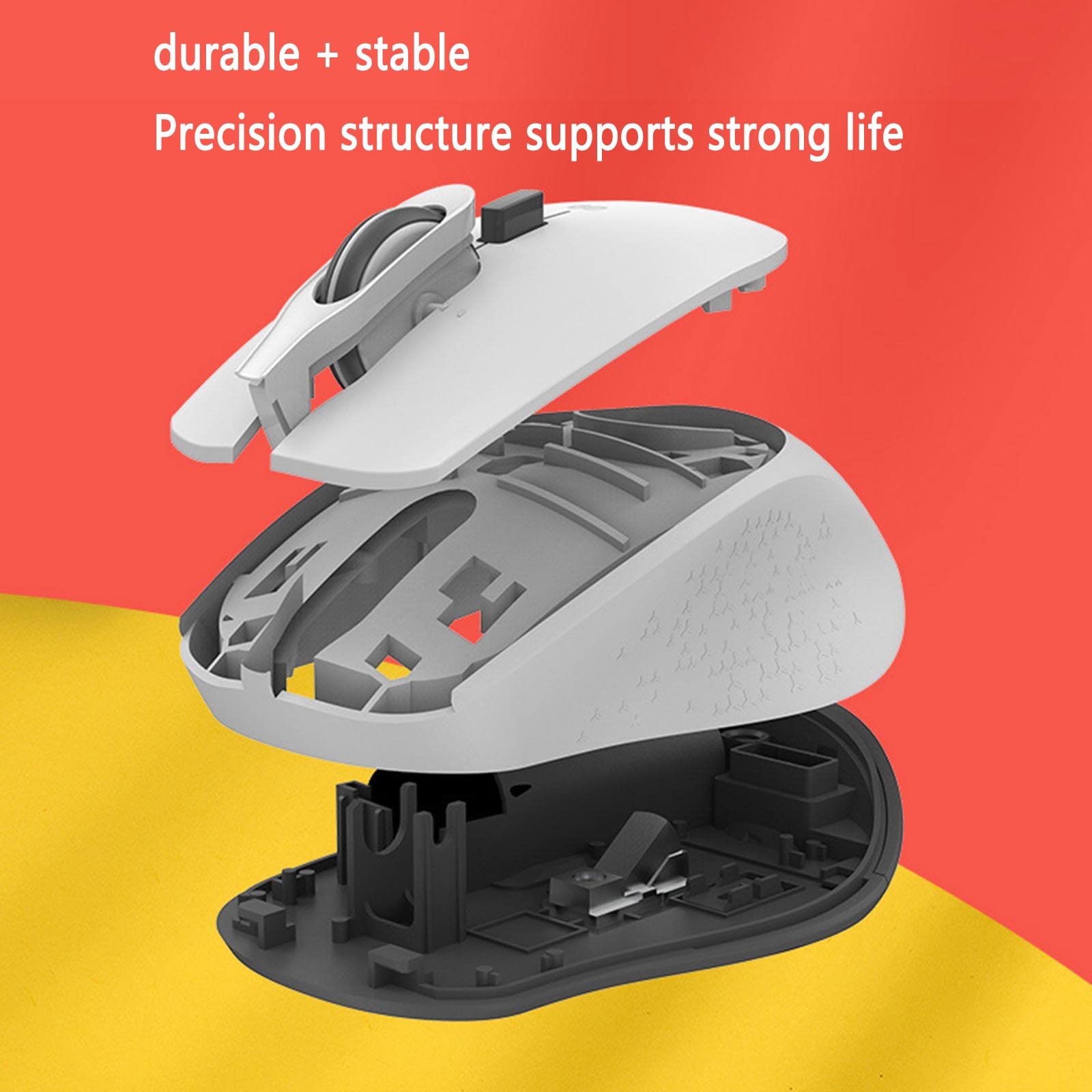 Mysz Mysz bezprzewodowa Mysz komputerowa do laptopa USB do gier Bluetooth Ergonomiczna mysz Urządzenie wskazujące Możliwość ładowania Fotoelektryczny 2,4 g Regulowana rozdzielczość Plug and Play(White