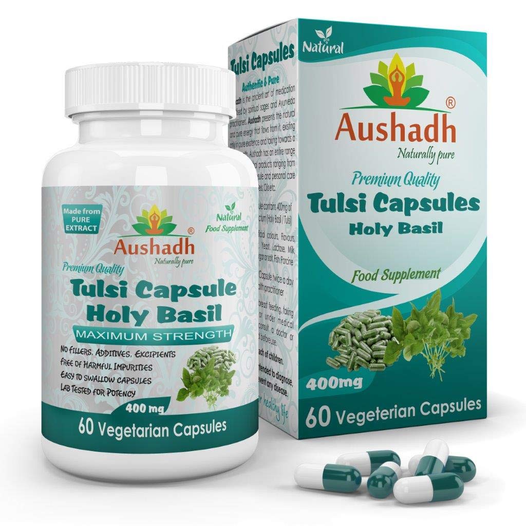 Aushadh Holy Basil (Tulsi) Capsule, 60 Capsules