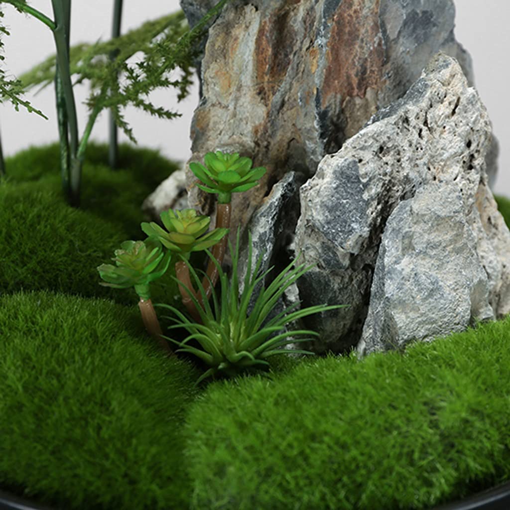 Amazon｜人工観葉植物 屋内中華風シミュレーション竹植物盆栽マイクロ