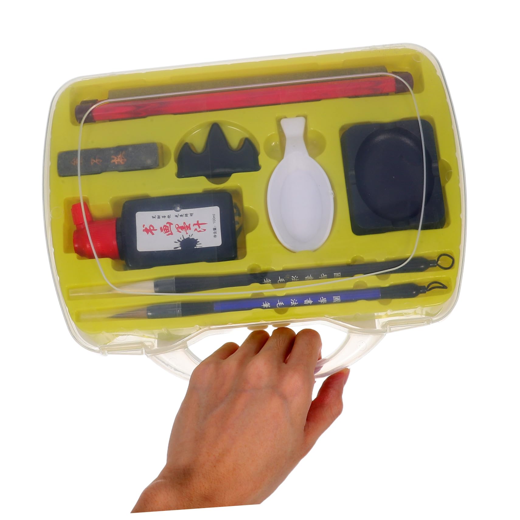 Angoily Completo Pennelli Calligrafia Cinese con ad d e Carta per Scrittura Kit Portatile per Principianti e Pittura Acquerello Giapponese