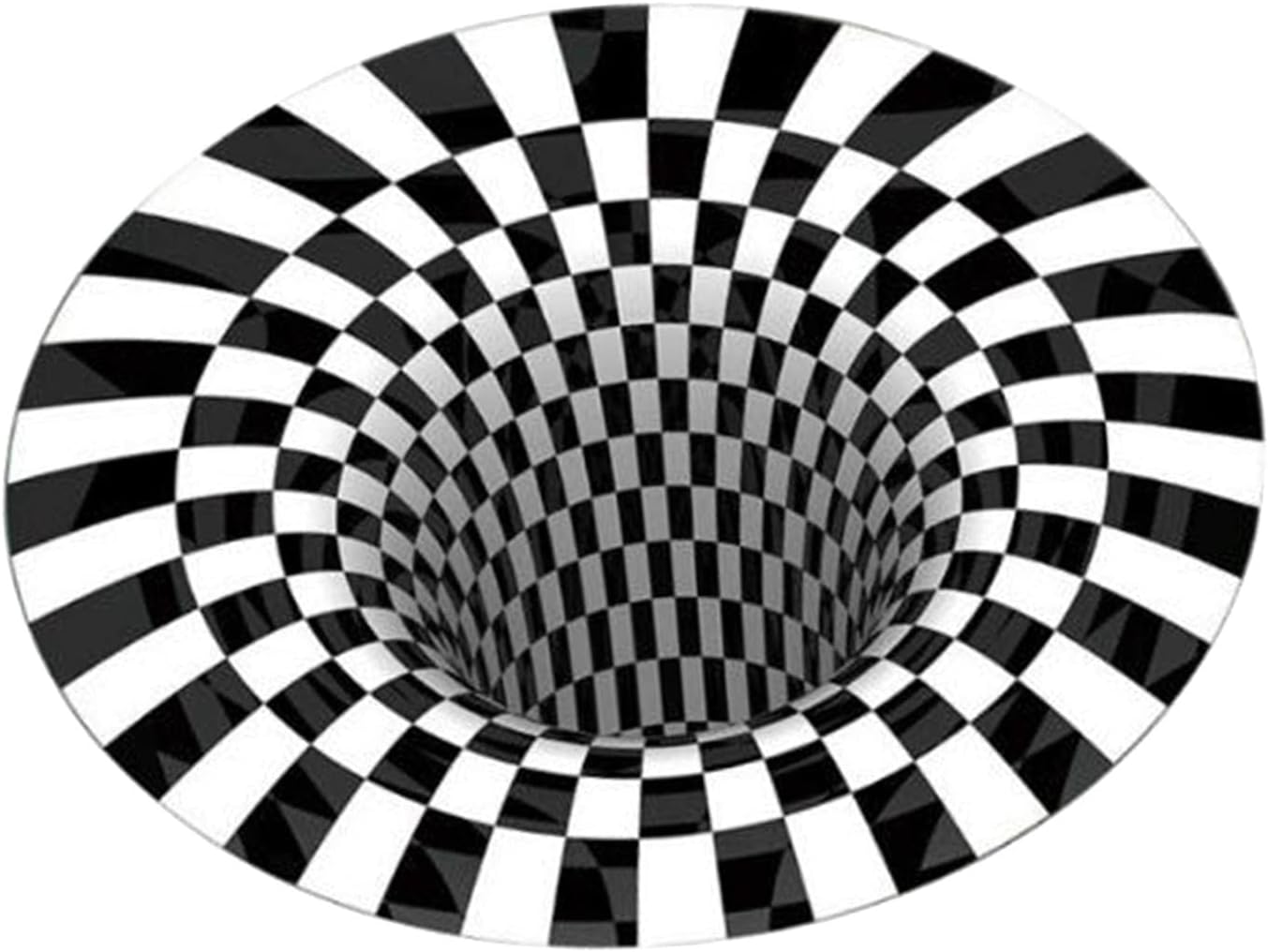 Optical Illusion Rug 3D Vortex Optical Illusions Rug Bedside Area Rug 60cm
