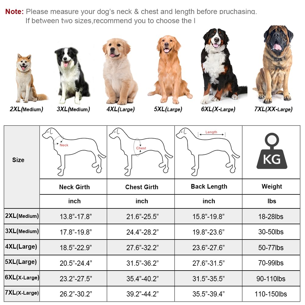 Pigiama per cani di taglia grande, elasticizzato extra large, adatto per adulti, cani di taglia media, tuta per animali domestici a quattro zampe, abbigliamento per animali domestici (blu, 6XL)