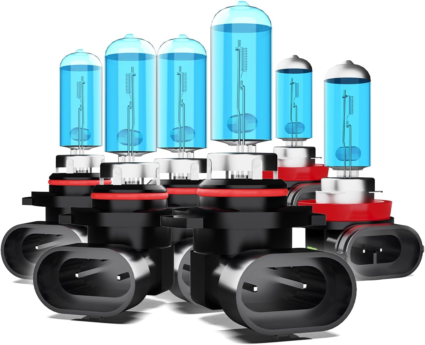 Upgraded Headlight Bulbs Fit For Toyota RAV4 2016-2018,9012 High Low Dual Beam H11 Fog Light Bulbs,High Performance Halogen Headlights Bulb Combo,Super Brighter 6000K White,Plug n Play,4-Pack