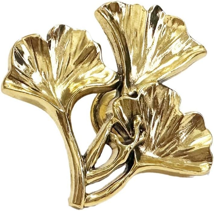 Pull Handle Metal Flower Shape Cabinet Drawer Door Knob Cabinet Drawer Handle Furniture Handle Door Cabinets Knob Door Pull for Cabinets and Drawers Knobs(Gold)