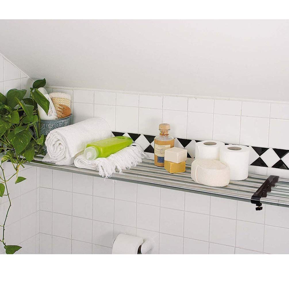 Scaffale Estensibile Per Armadio | Mensola Regolabile In Metallo, Salvaspazio Per Guardaroba E Cucina