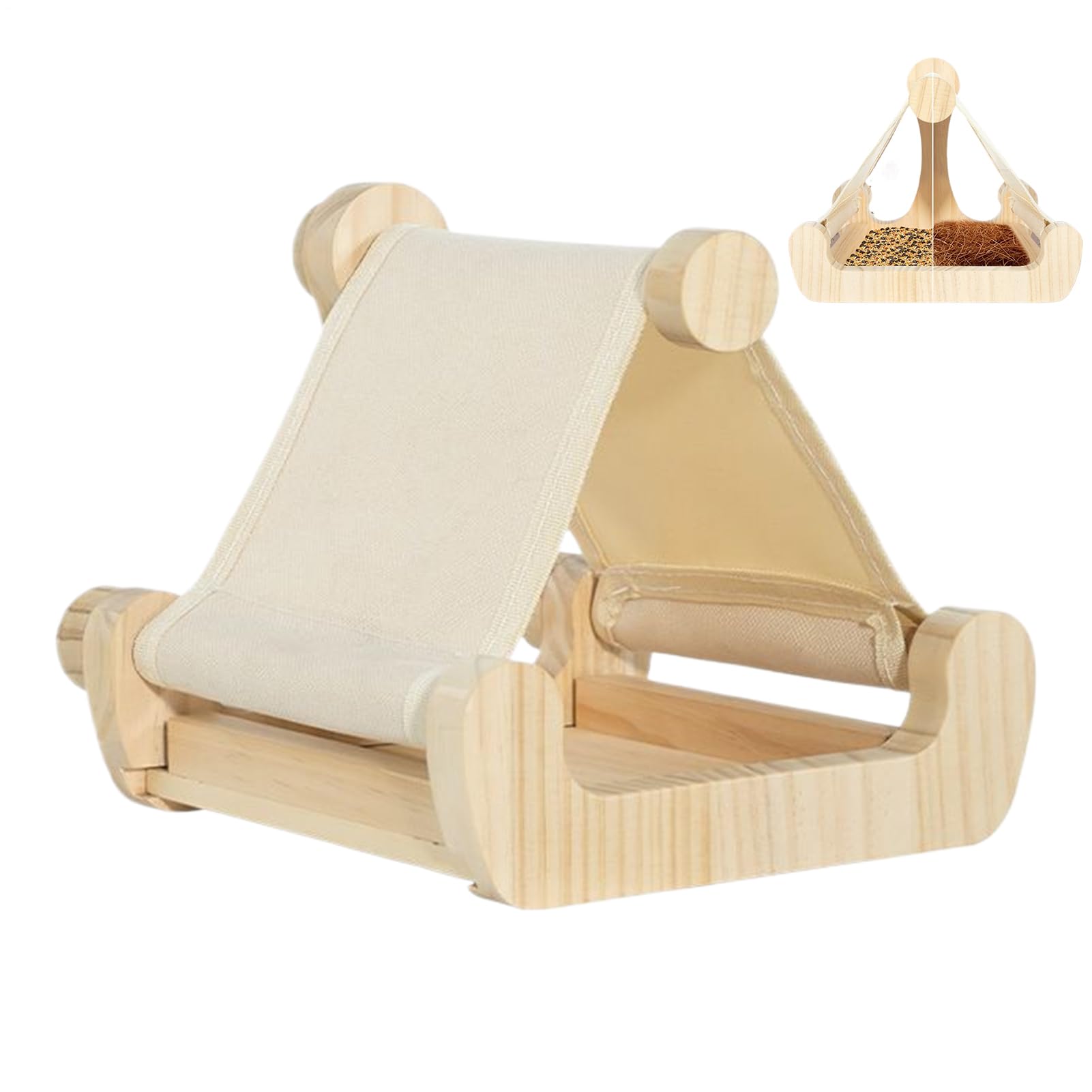 Perchoir balançoire pour perroquet avec plateau tiroir amovible pour cage propre