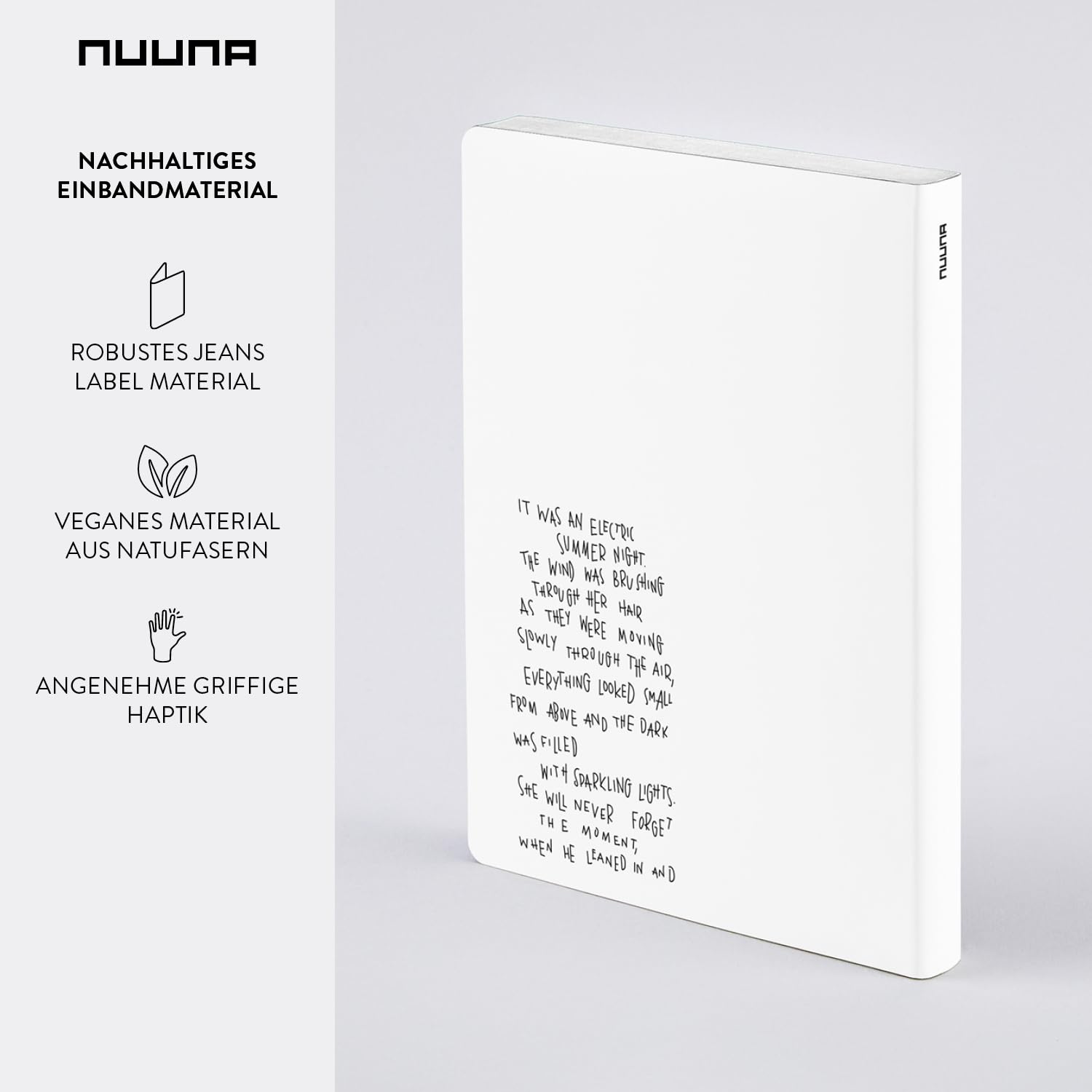 nuuna Taccuino A5+ | Graphic Thermo L – Fading Memories | 3,5 mm | 256 pagine numerate | carta premium da 120 g | jeansLabel bianco | prodotto in Germania in modo sostenibile