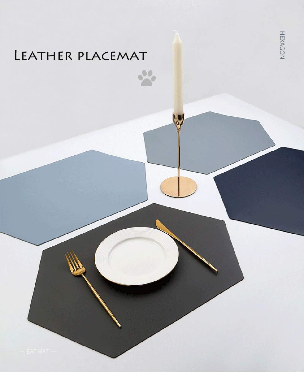 プレートマット4枚とコースター4枚のセット