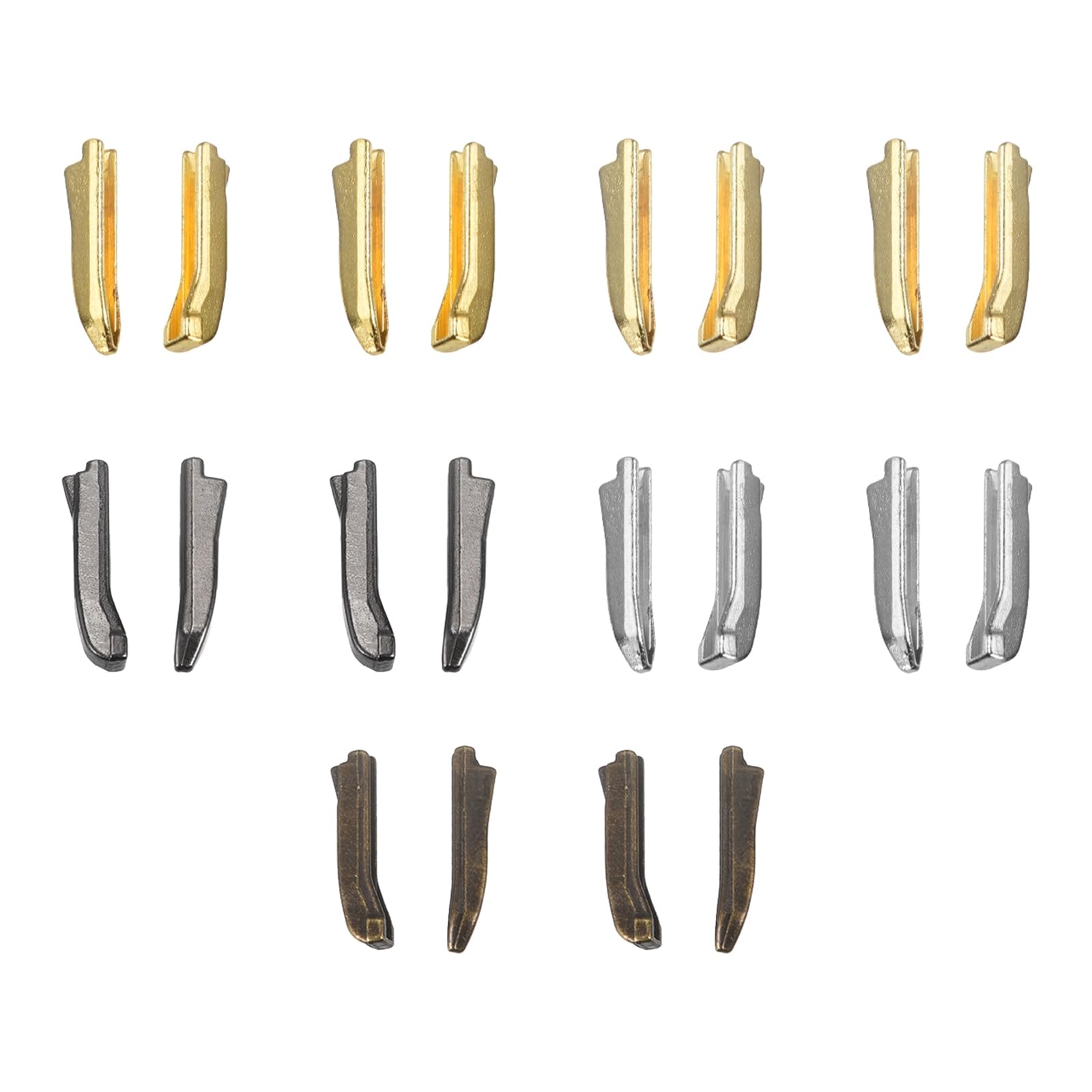 uxcell Double Open Zipper Repair Latch Kits, #8 Insert Pins for Jacket Coat Two-Way Separating Zippers (5Colors, 10 Pairs)