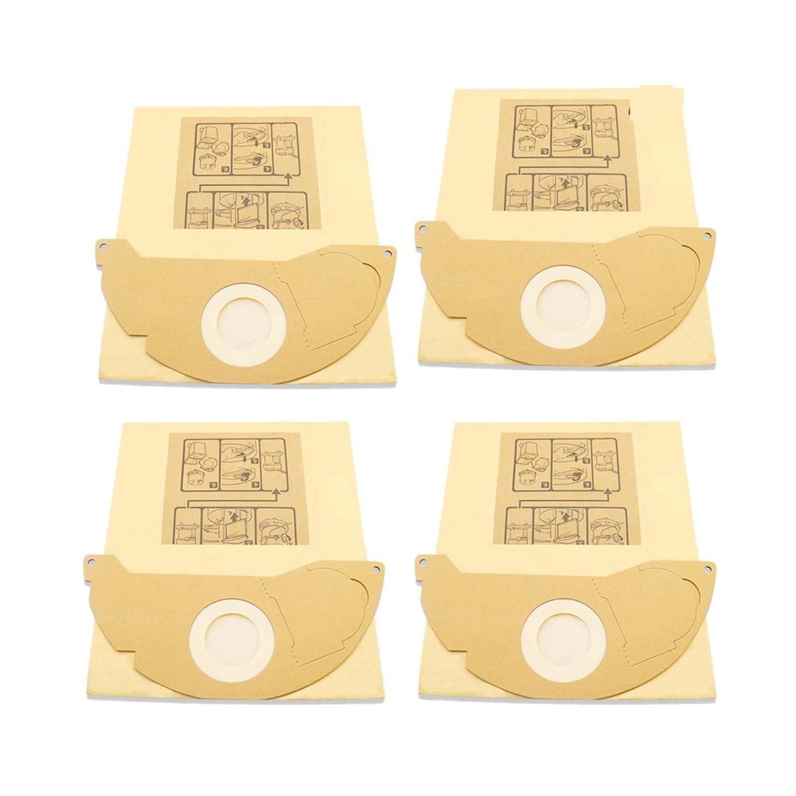 HIZON Paper Dust Bags，Compatible For Karcher，WD2 MV2 WD2200 WD2250 A2004 A2054 A2000 A2074 A2236 SE2001 SE5100 SE6100 Vacuum Cleaner 6.904-322.0