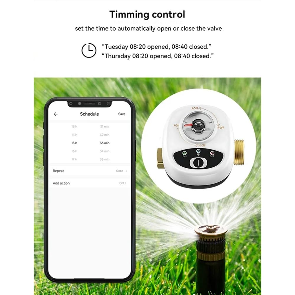 Kontroler Zaworu Inteligentnego Zigbee, Zawór Kulowy, Aplikacja, Pilot Zdalnego Sterowania, Wodoodporny Zawór Wodny IP65, Współpracuje z Alexą, DN20