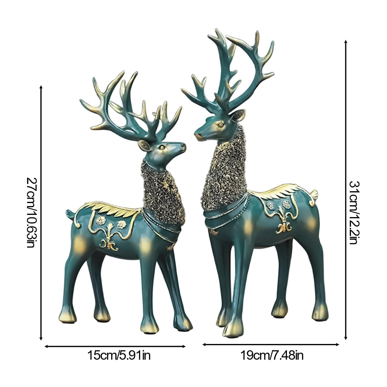 Cervo Decorativo Statue Animali in Resina per Natale