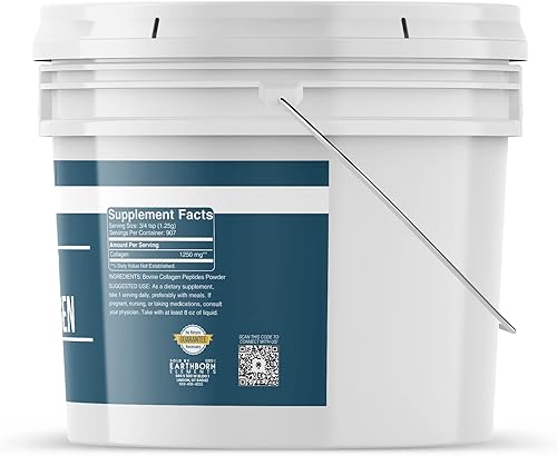 Miniatura 3 de Earthborn Elements Péptidos de colágeno bovino en polvo cubo de 1 galón, puro y sin diluir, suplemento dietético