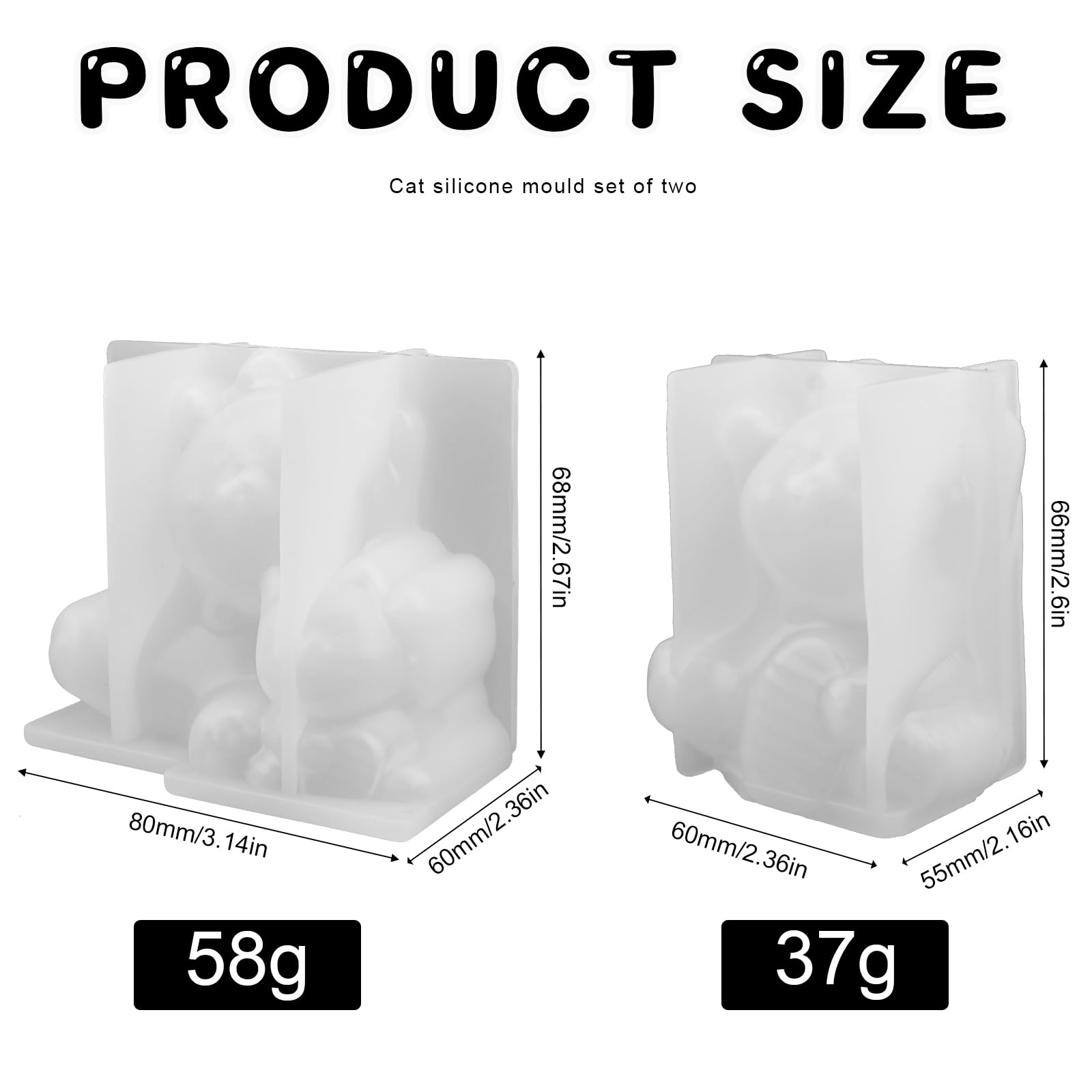 Siliconen mal kaarsen gietvorm kat siliconen vorm kat kaarsvorm dieren gietvorm siliconen vorm 3D kittens zeepvorm epoxyhars dieren vorm dieren kaars vorm chocolade fondant vorm kat siliconen gipsvorm