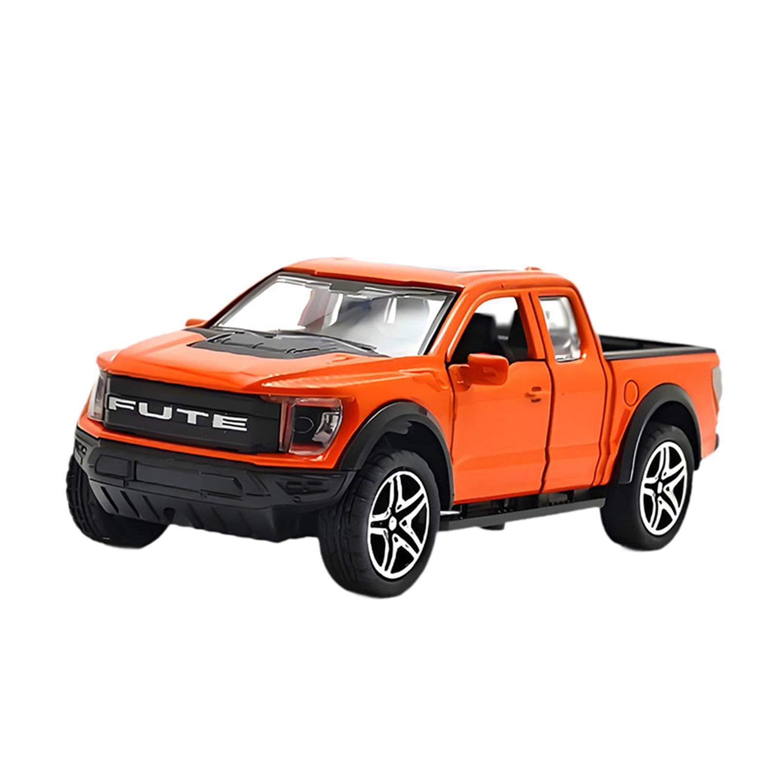 HGZLQKD Realistic 1/36 Pull Back Car Vehicle Toy Toys Cars for Toddlers Diecast Model Car Zinc Alloy Toy Car Mini Pull Back Educational Toys for Kids Boys Birthday Gifts 3-8 Years Old, Orange