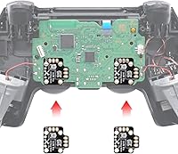 Vista 4 de 1 par de controladores analógicos Stick Drift Fix Mod para Xbox One PS4 PS5 Switch Pro Gamepad Game Handle Joystick Drift Repair Board (negro)