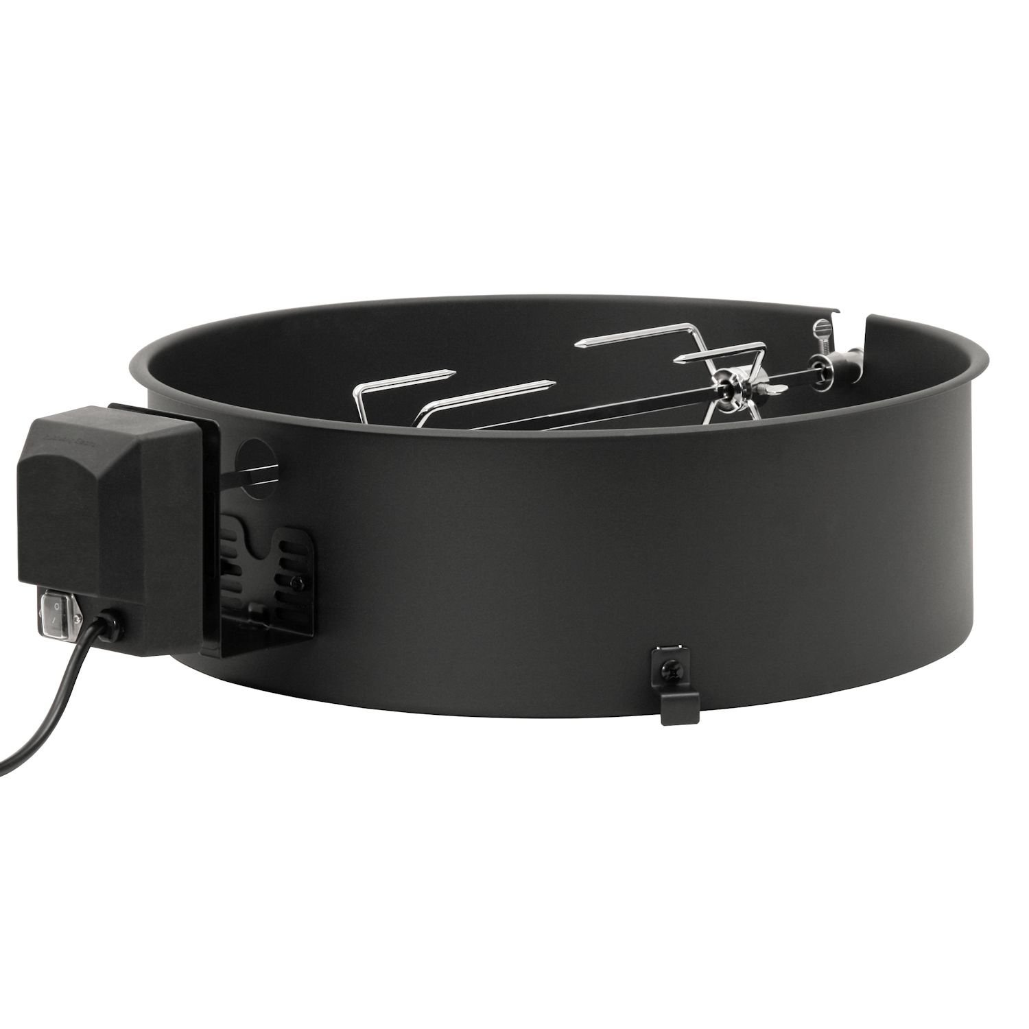 BBQ-TORO Set di spiedo per Grill Tondo Weber e Molti Altri Modelli, rosticceria, spiedo per Grill a Carbone di Legna e Grill a Gas, spiedo Elettrico, Barbecue (47 cm)