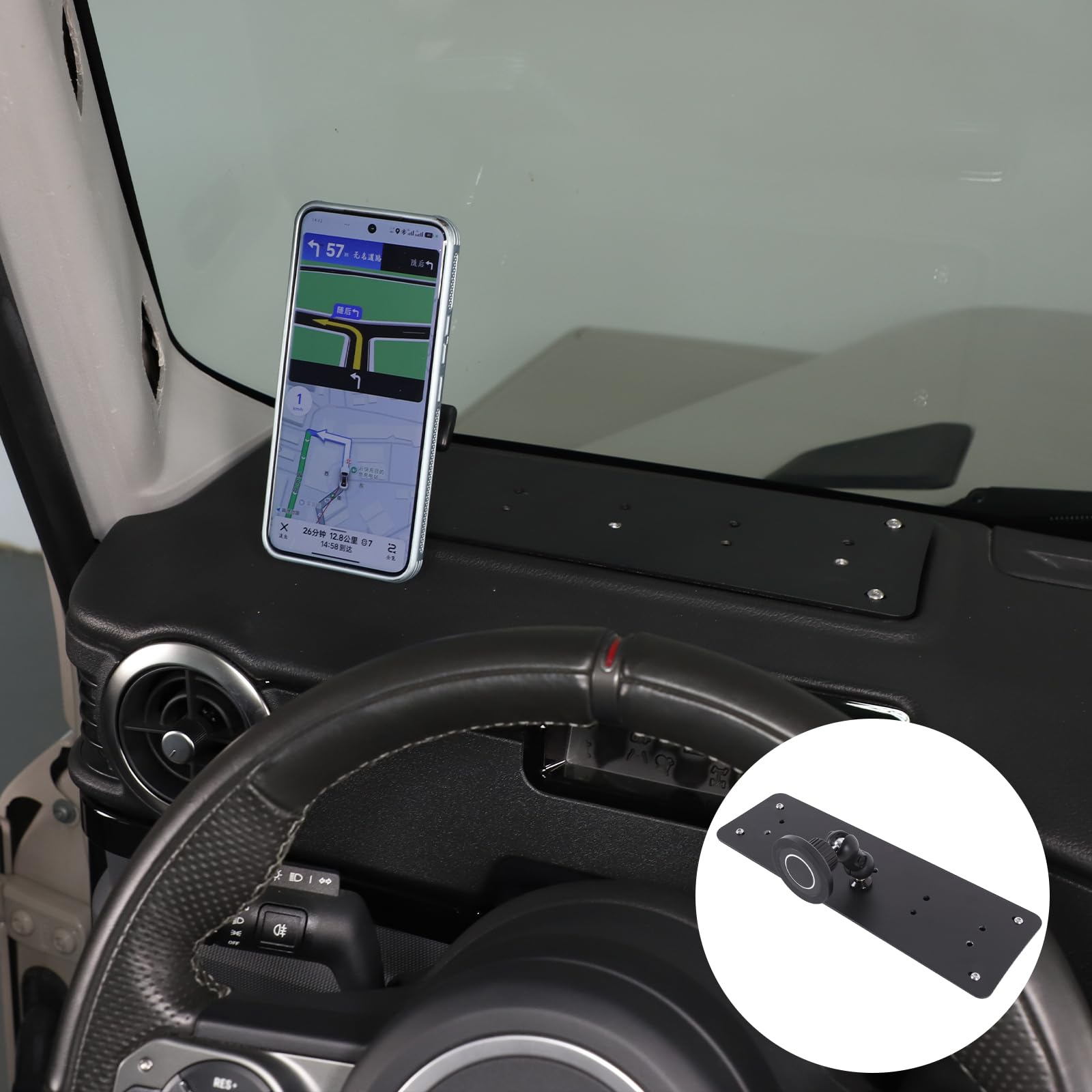 Soporte para teléfono móvil compatible con tablero de mandos INEOS Grenadier Dashboard, adaptador universal – Apto para más de 20 soportes magnéticos y cabeza de cacahuete