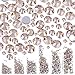 1728 Pezzi Cristalli per unghie Gioielli per unghie Champagne Strass Perline rotonde Flatback Vetro Charms Gemme Pietre con 6 dimensioni Diamanti