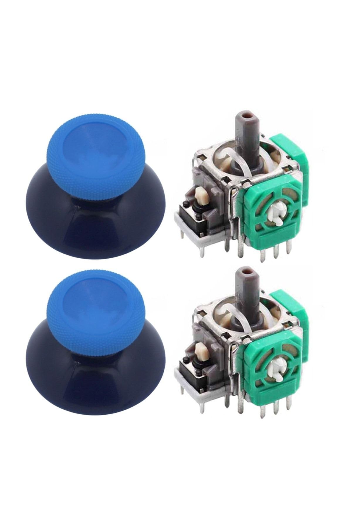 Xbox One Analog Motor Topuz Seti 2+2 One - One S/x - Series S/x Uyumlu Siyah Buz Mavi Mavi