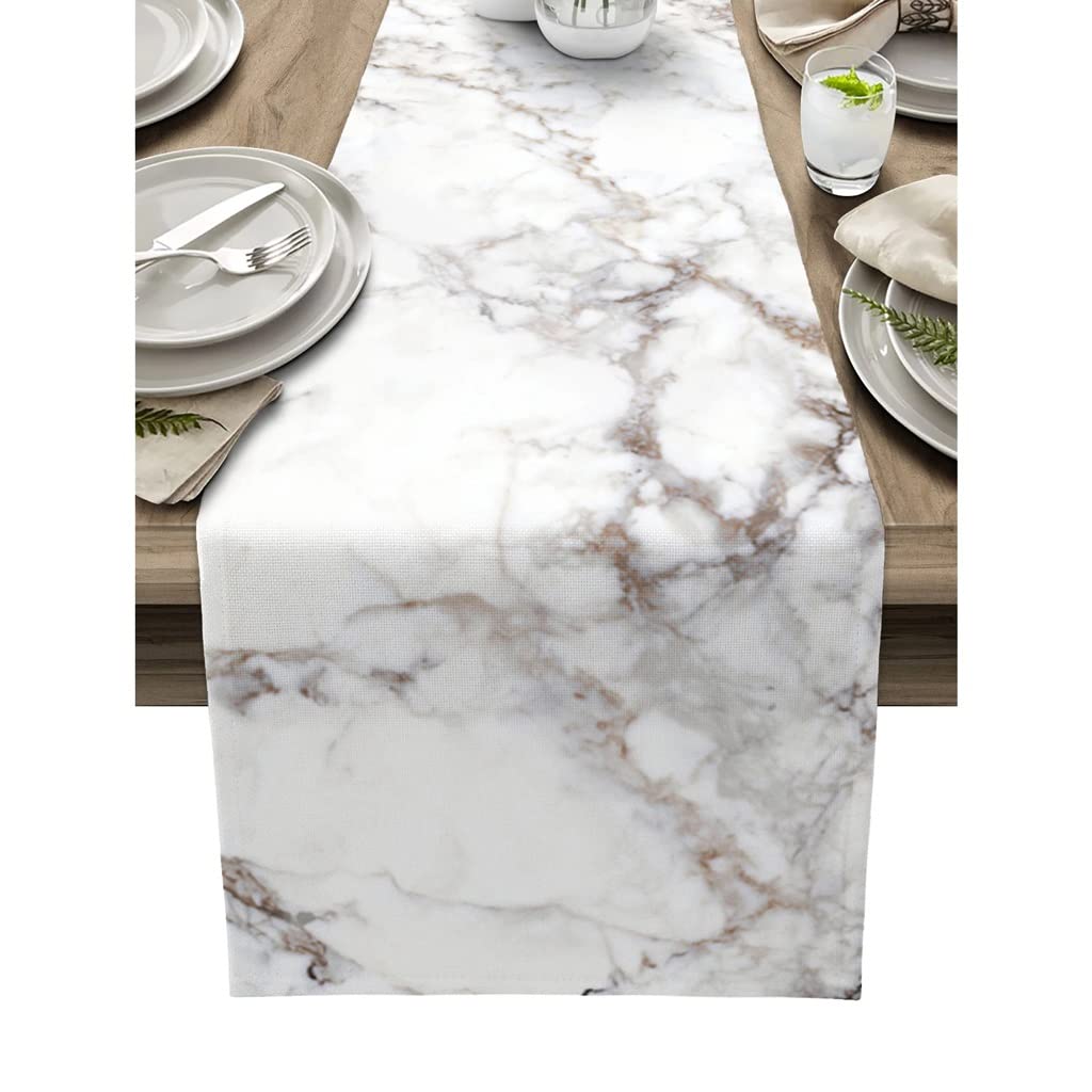 Chemin de table décoration de maison agate marbre HGCHH pour table de dîner - 7