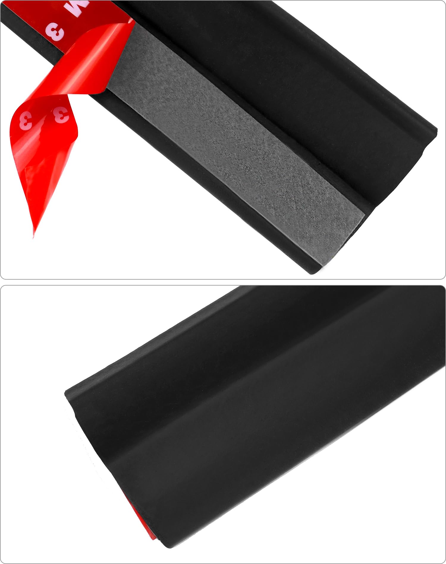QWORK® Junta para puerta de garaje de 6 m, junta de goma para puerta de garaje, para protección de hojas, suciedad y intemperie, con clavos