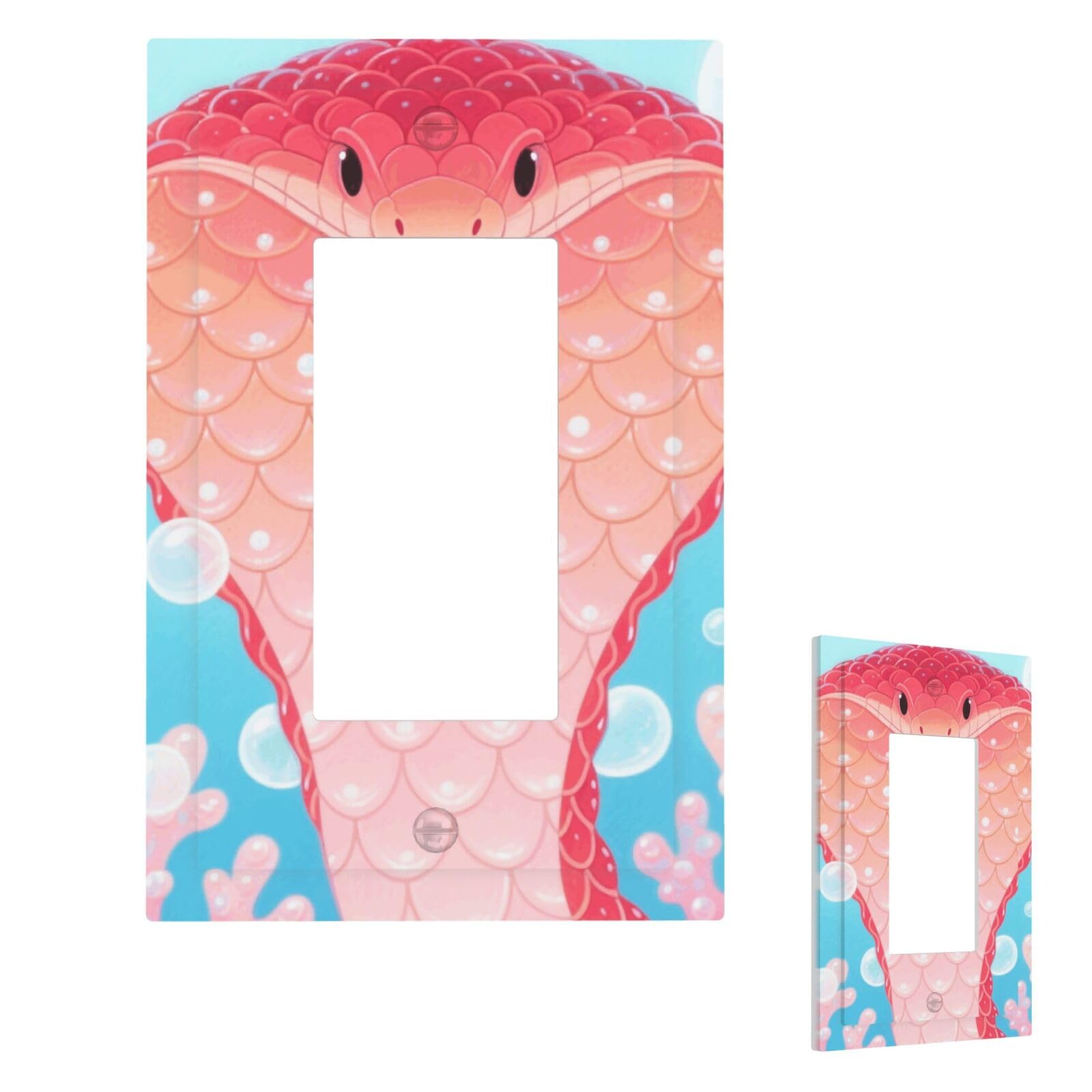 Snake Wall Plate Cover Modern Decorative 1 Gang Light Switch Cover Unbreakable Receptacle Outlet Covers For Living Room Bedroom Home Decor 1 Gang