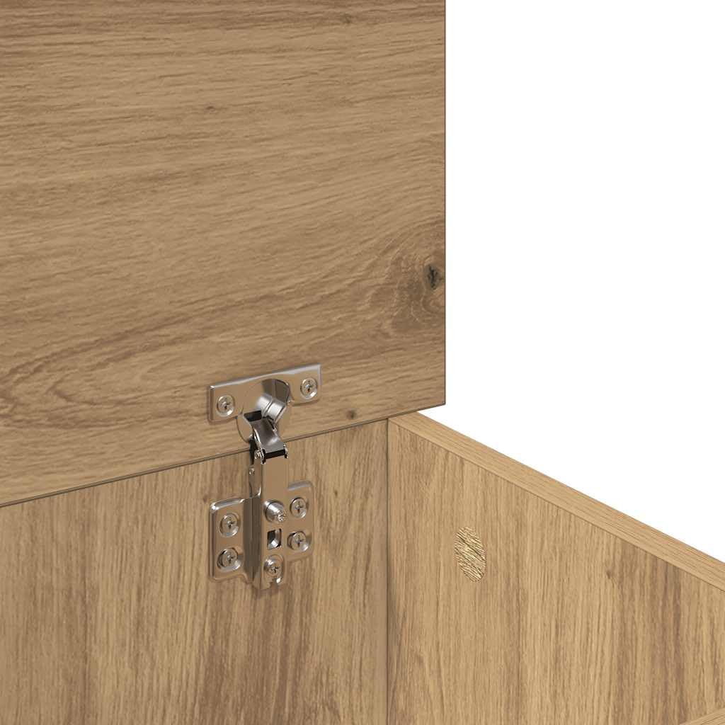 vidaXL Caja de almacenaje Madera ingeniería Roble Artisan 30x50x28 cm, Caja de almacenaje, Cofre de Herramientas, arcón de almacenaje