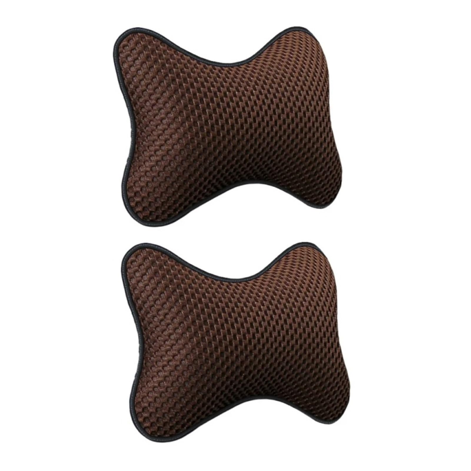 Hiverni car seat cushion Four Seasons Breathable Car Headrest Neck Support Pillow(2pcs Coffee)
