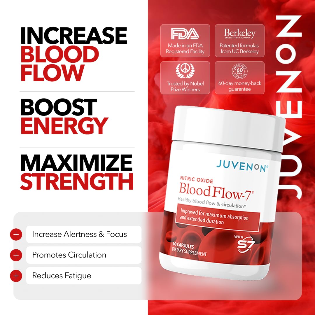 Juvenon BloodFlow-7 - Natural Nitric Oxide Supplements for Men & Women — Amazon image 2