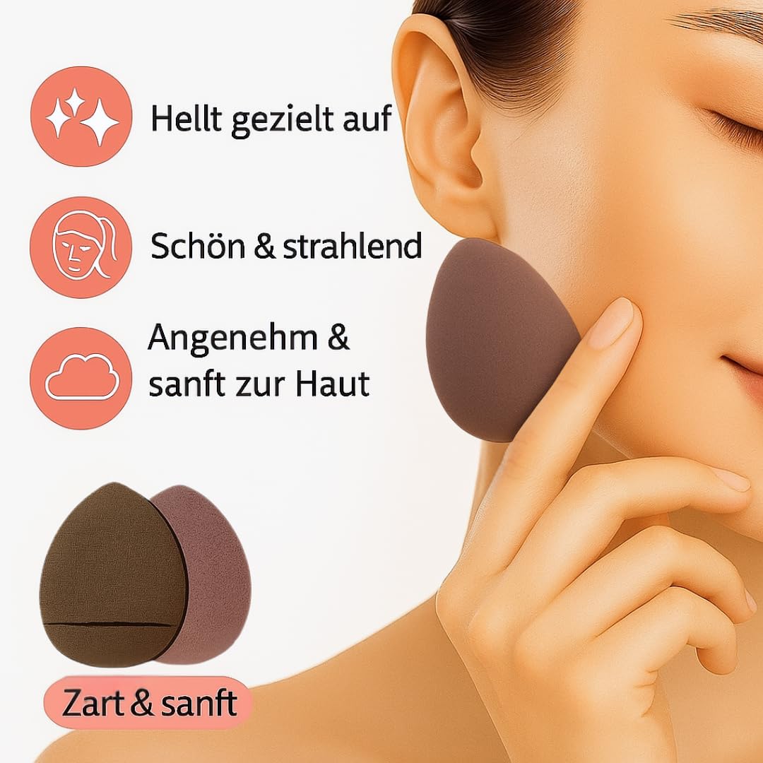 56-teiliges Make-up Pinselset mit Schwämmen, Stirnband & Tasche – Profi-Qualität