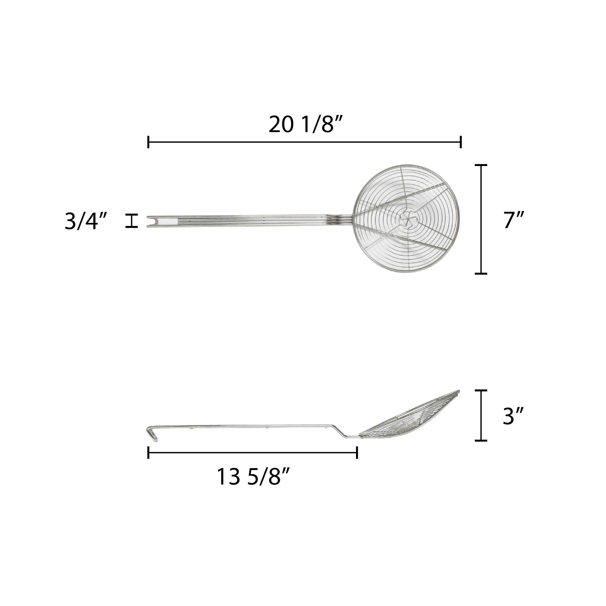 Thunder Group Nickel Plated Spiral Wire Skimmer, 7-Inch