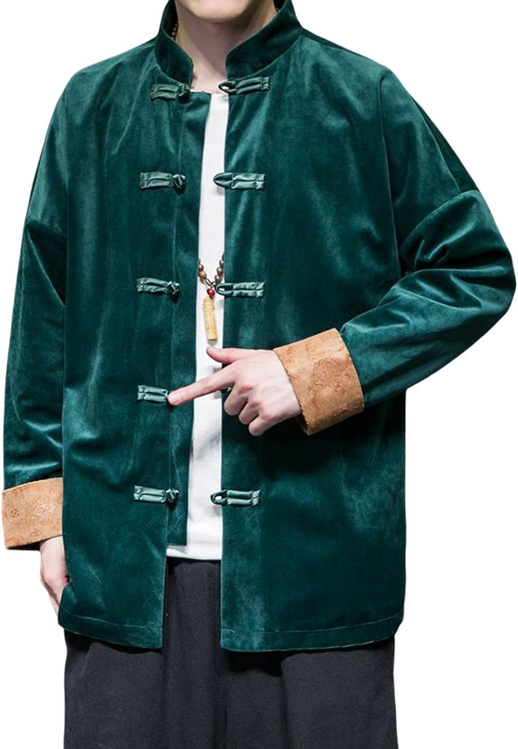 [Shiyato] ジャケット メンズ M～5XL 春秋冬 長袖 コート チャイナ風 立ち襟 チャイナボタン 通勤 通学 ファッショ