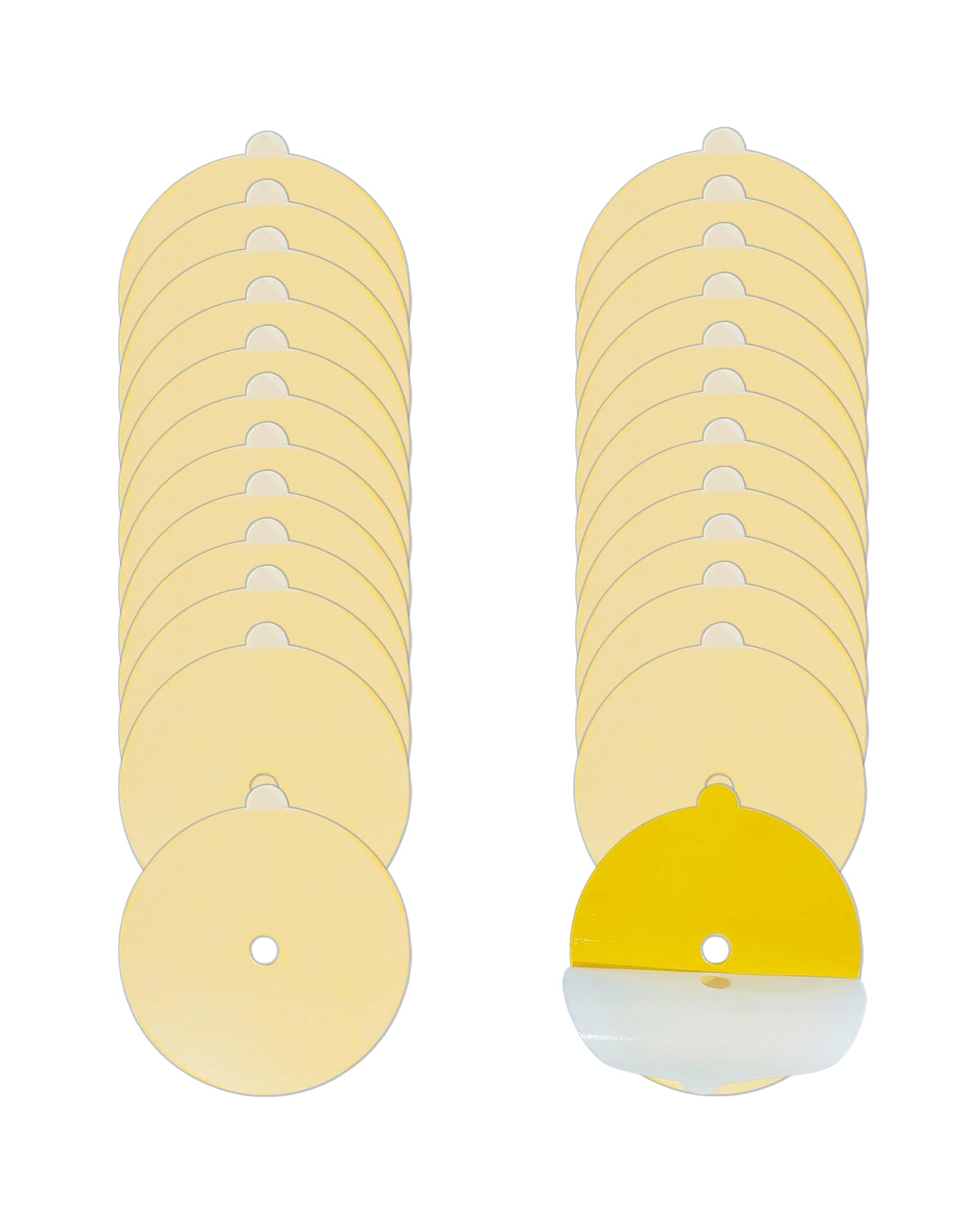 24 Pcs Flea Trap Refill Discs 5.4" Replacement Glue Boards with Hole for Flea Traps for Inside Your Home, Sticky Pads for Fleas, Bugs, Flies, Mosquitos, etc