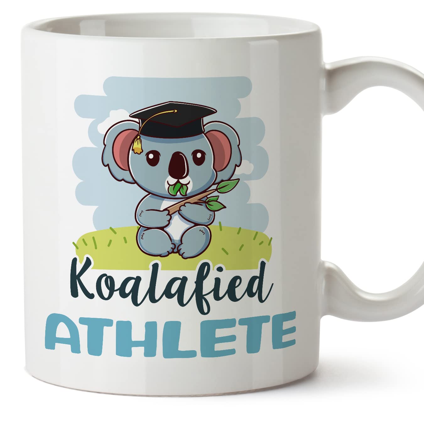 MUGFFINS Athlete Man Mug - in English - Koalafied - Funny Gift for Colleagues - Ceramic 11oz Mug
