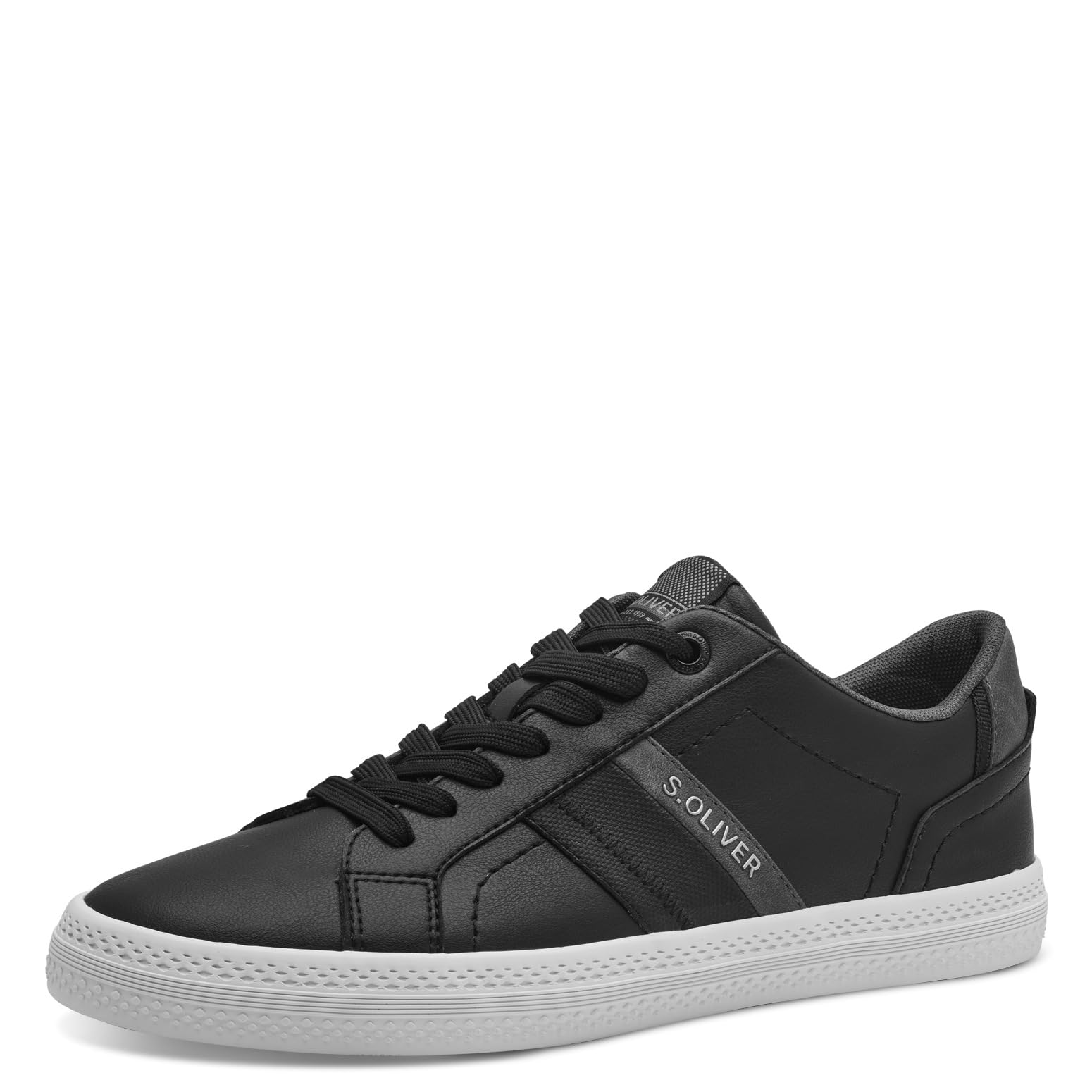 s.Oliver Men's Low 5-13607-44 Trainers, Black, 43 EU, Black, 10 UK