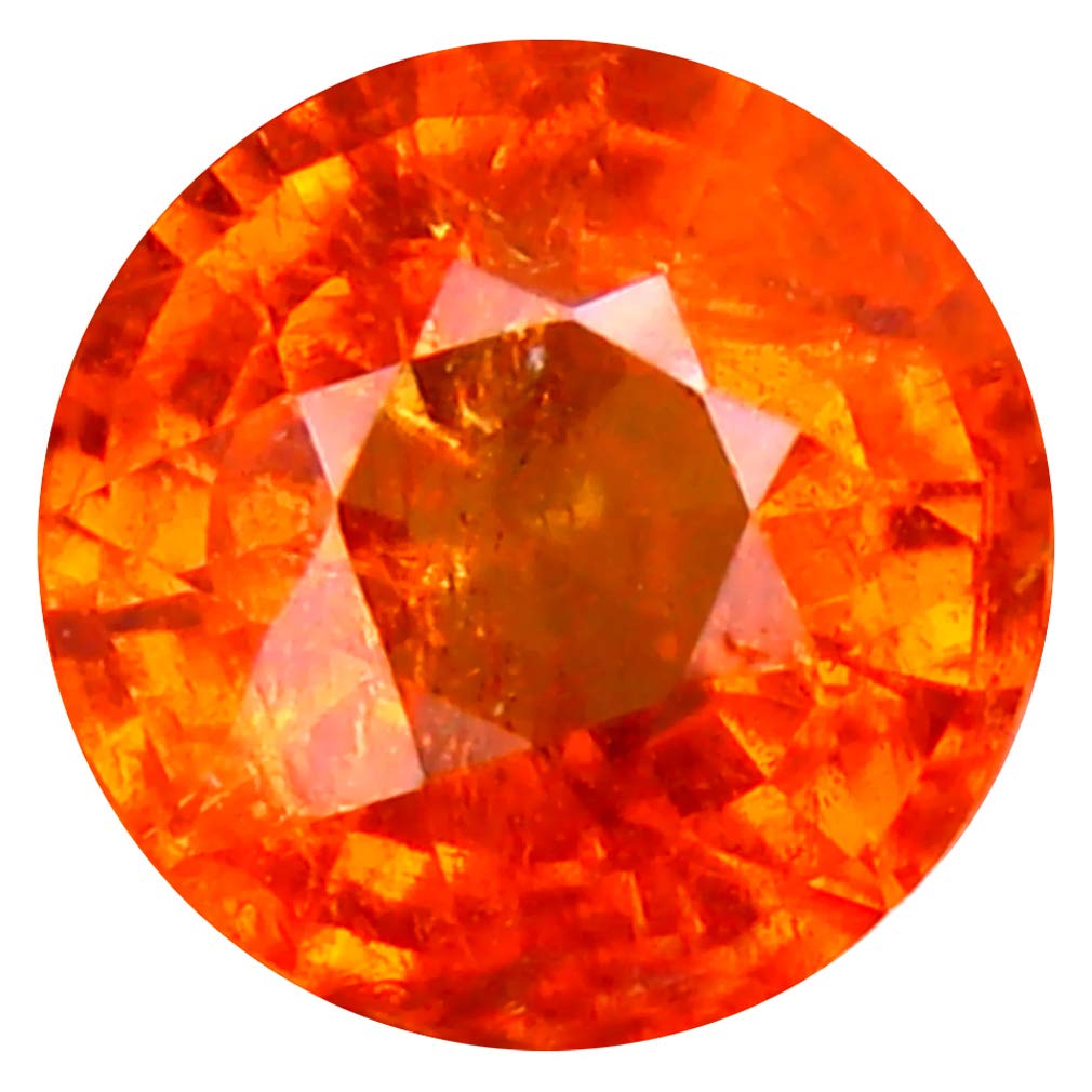 1,61 Karat Rundschliff (7 x 7 mm) Namibian Fanta Orange Spessartine natürlicher loser Edelstein