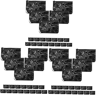 Ciieeo 60 Unidades De Saco Com Zíper De Folhas Soltas Sacos De Plástico Com Zíper Bolsa Com Zíper De Plástico Transparente Envelopes A6 Bolsos De Pasta Com Zíper Bolsos Com Zíper