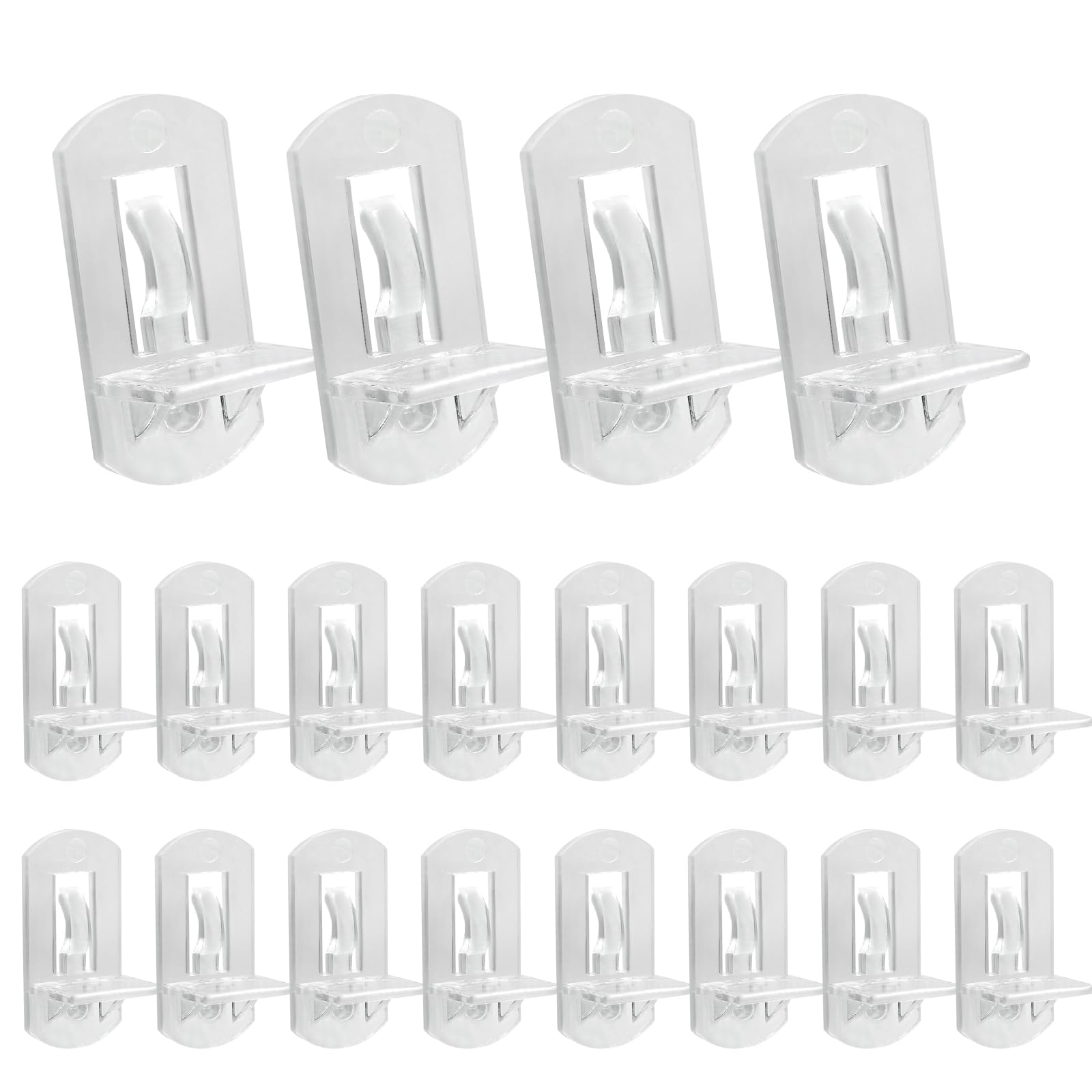 Hordion 20pcs Plastic Locking Shelf Pins, 7.9mm Clear Shelf Support Pegs — Amazon image 8