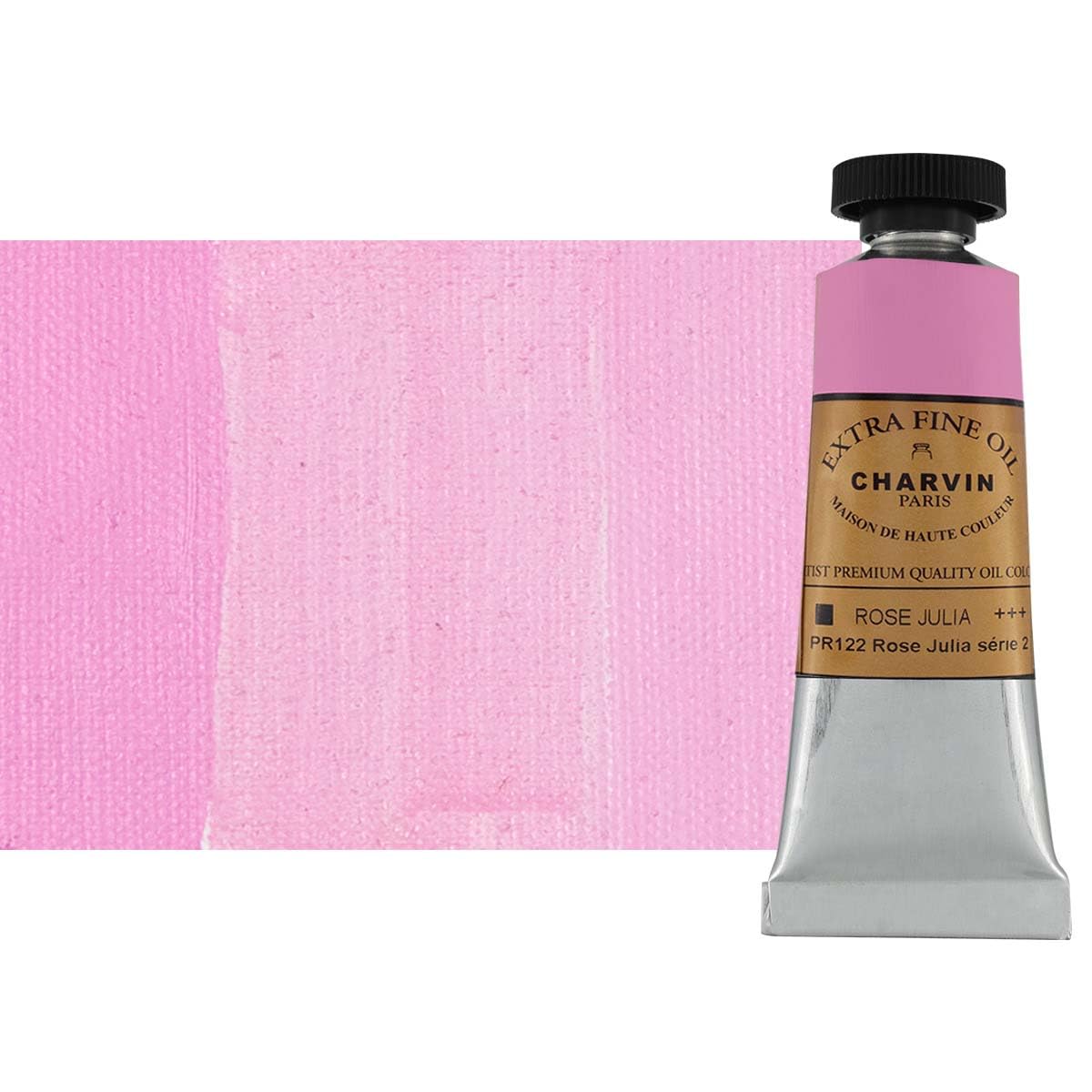 Photo 1 of Charvin Extra Fine Oil Paint, Julia Pink 20 ml - Triple-Milled, Rich Texture, Poppy Oil-Based, Light-Fast, Handmade, Archival Quality