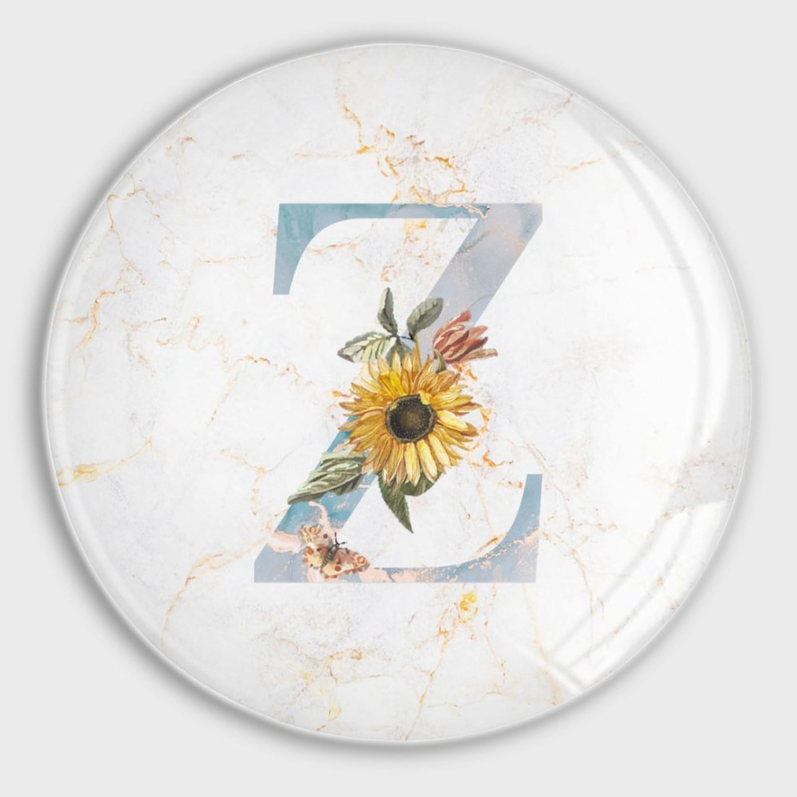 Aimants de frigo initiaux idée cadeau monogramme lettre Z tournesol