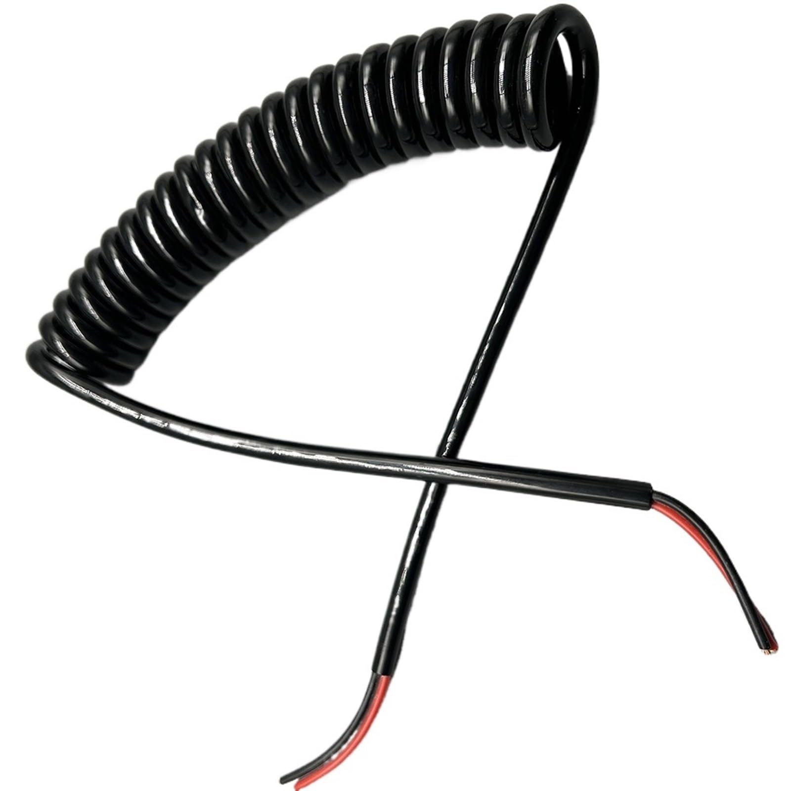 Cable en Espiral, Cable elástico de Poliuretano 2 núcleos(Stretch 1.25 Meters)