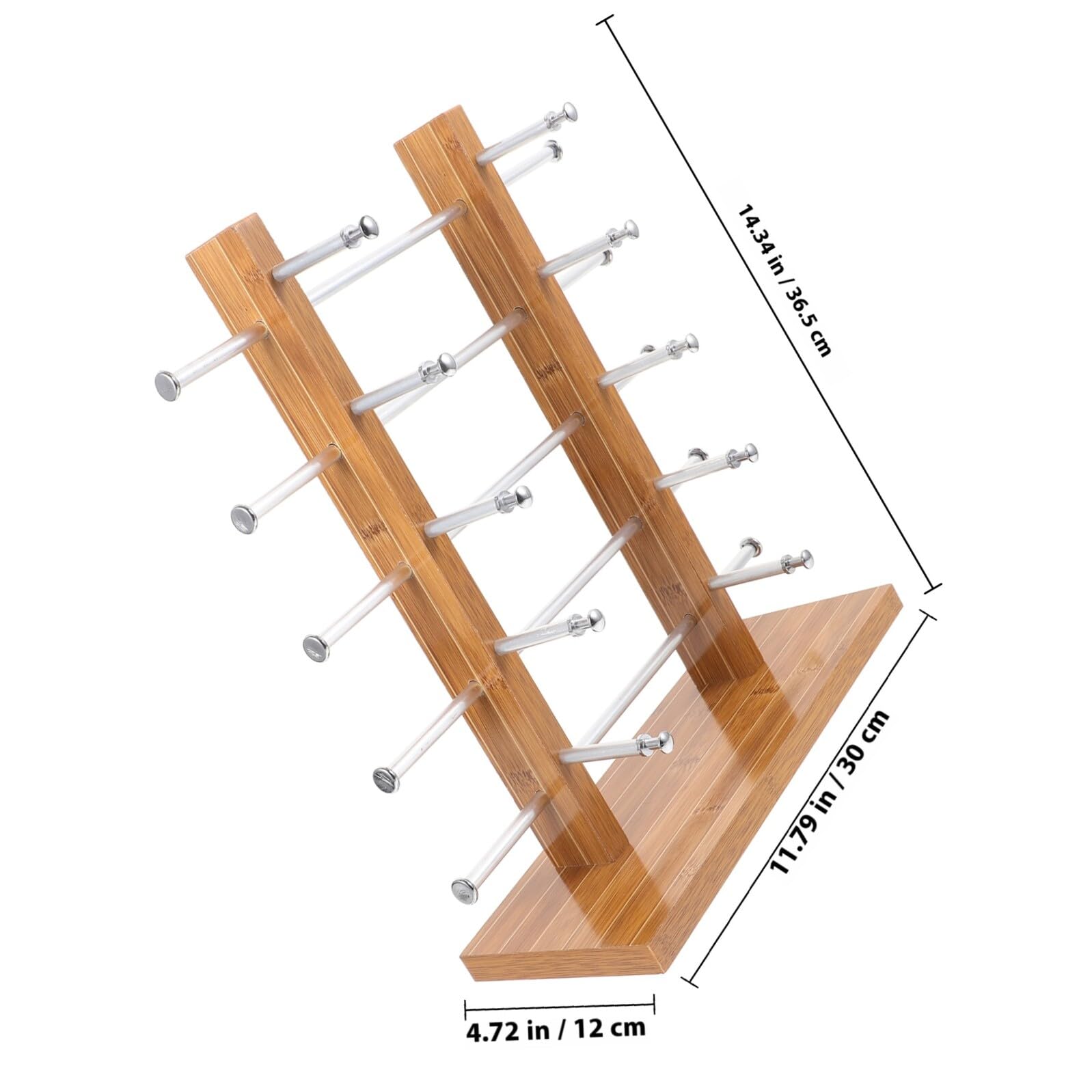 Cabilock Holz Brillenständer Doppelreihe Brillenhalterung Sonnenbrillen Display Regal Aufbewahrung für Laden und Zuhause Robust Langlebig Platzsparend