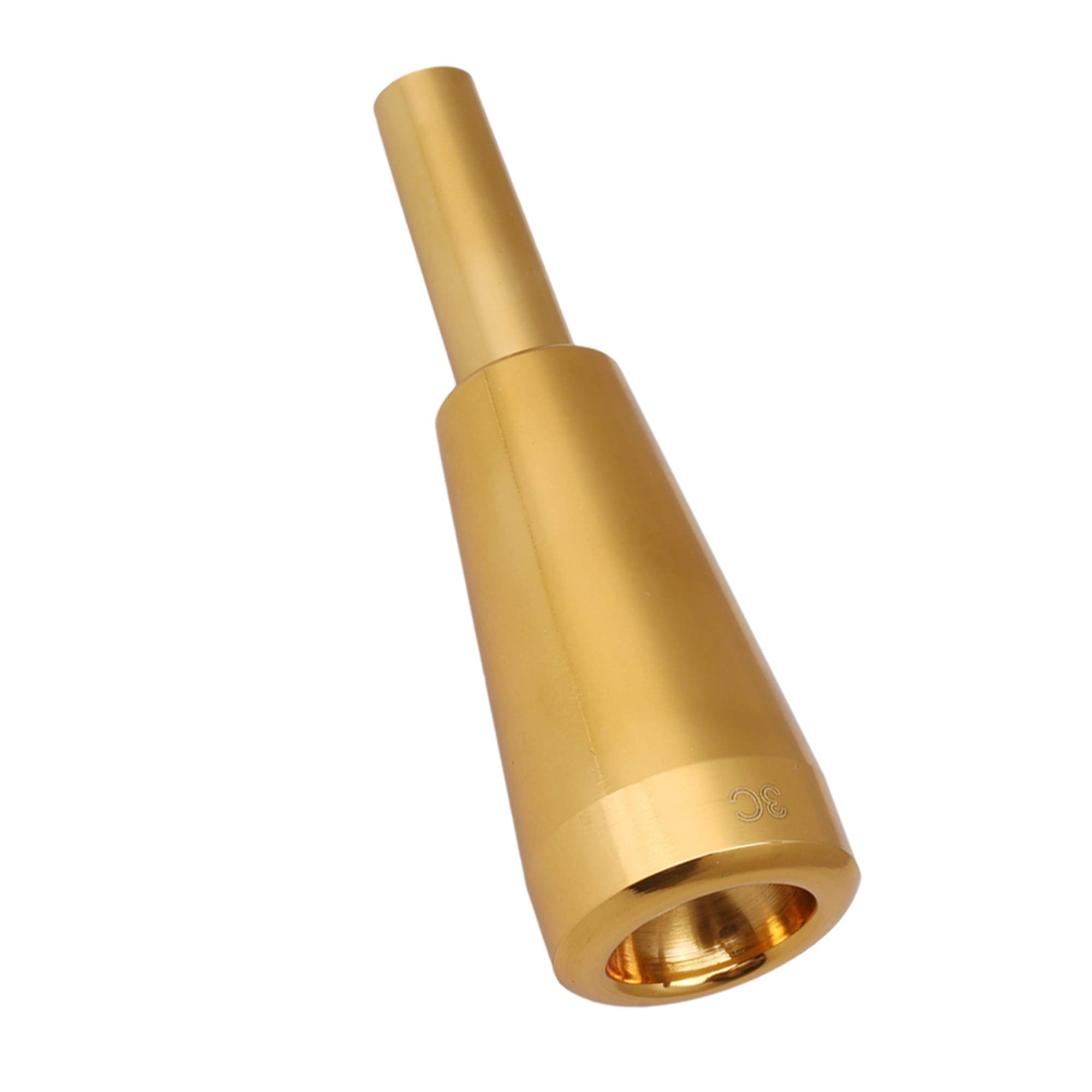 Yibuy - Bocchino per tromba, 27 x 87 mm, colore oro, in metallo, 3C, parte di ricambio